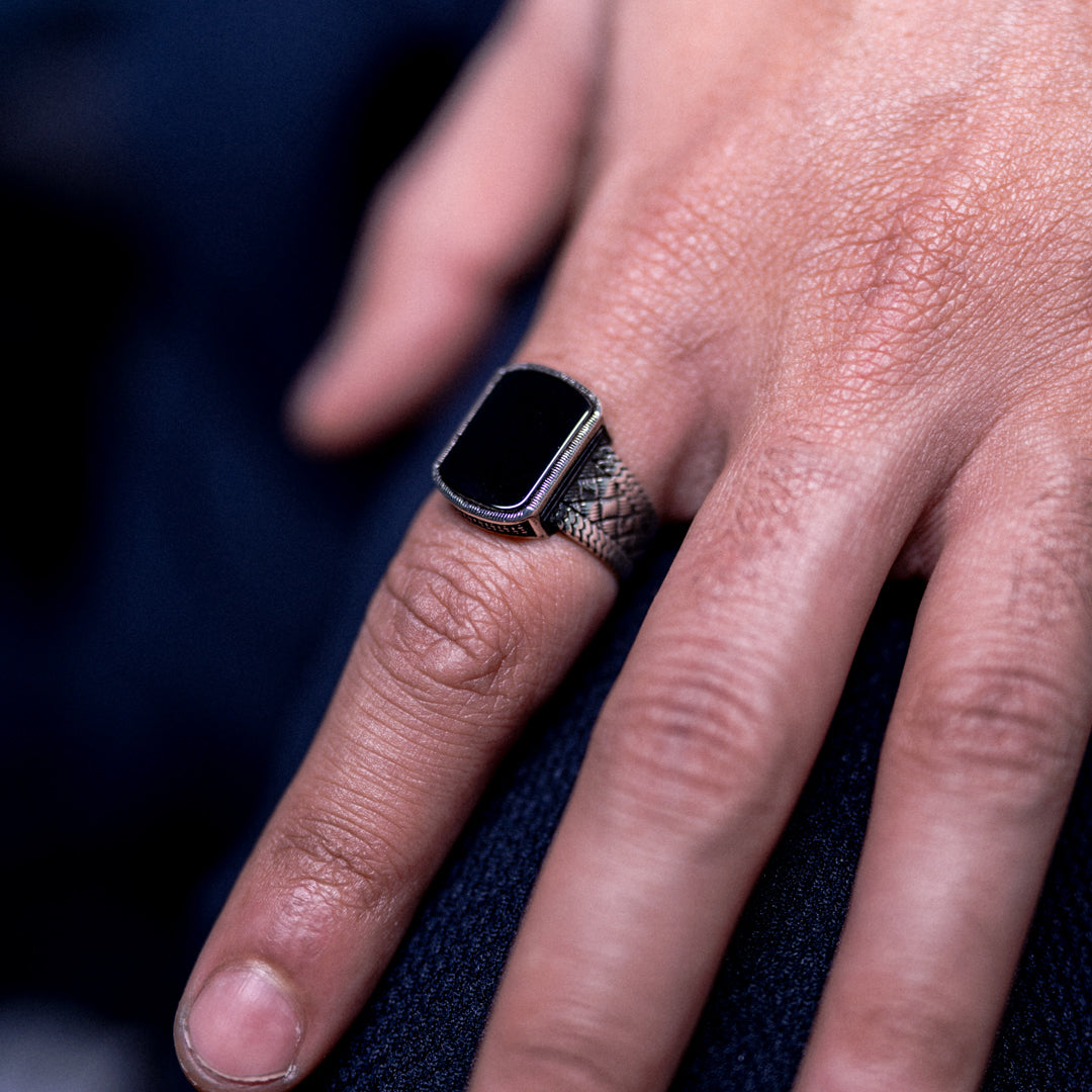 Obsidian Elegance Ring